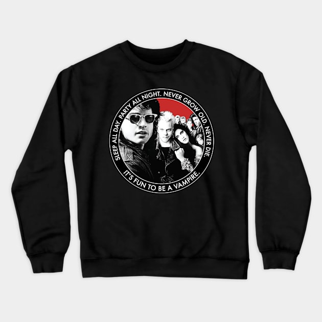 Lost Boys: Sleep All Day, Party All Night Crewneck Sweatshirt by Tennifer